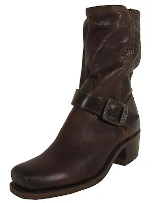 $398 Frye Womens Cavalry 8L Leather Boot Shoes Dark Brown US 5.5 • $194.66