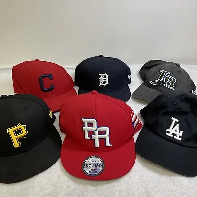 Assorted MLB Team Logo Mens Baseball Hats LOT OF 6 • $39.95