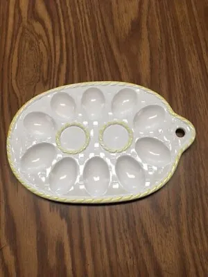 Lego 4231 Vintage Deviled Egg Dish Tray Plate White & Yellow Made Japan • $10.99