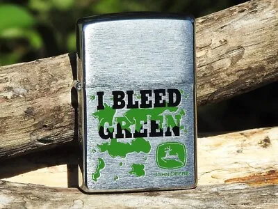 $180.94 • Buy Zippo Lighter - John Deere - I Bleed Green - Leaping Deer - Rare - Model: 24310
