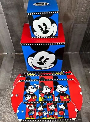 VTG Disney Store Cardboard Mickey Mouse Display Boxes Party Gift Decoration • $59.99