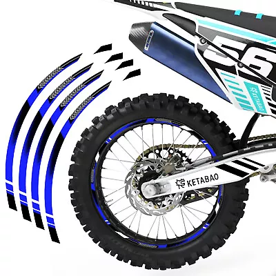 A01B Blue 21  18 Inch Wheel Rim Tape Decal Sticker For Suzuki Dirt Bike • $28.13