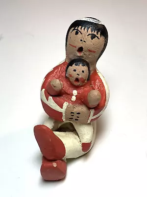 Native American Jemez Art Pottery 2 1/8  Miniature Storyteller Doll - Signed • $13.95