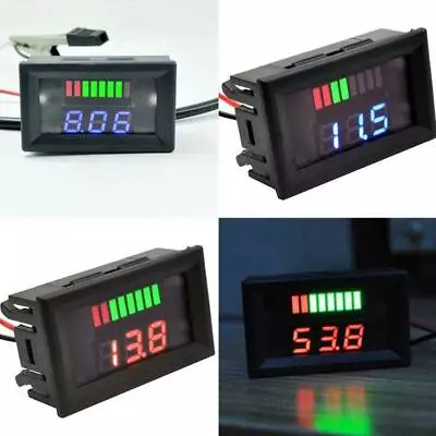 Car Marine Motorcycle LED Digital Voltmeter Voltage 12V-60V Gauge Meter Bat R4H6 • $2.53