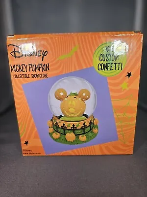 Disney Mickey Mouse Pumpkin Snow Globe New • $50