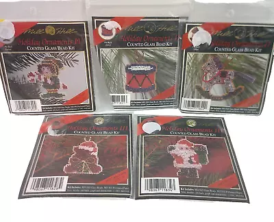 Mill Hill Holiday Ornament Glass Bead Cross Stitch Kits Lot Of 5 Christmas New • $39.99