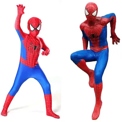 Kids Boys Spider-Man Spiderman Costume Child Party  Jumpsuit Fancy Dress;; • £7.27