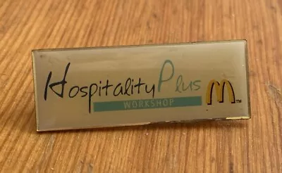 Rare Vintage McDonald’s Staff Hospitality Plus Workshop Enamel Lapel Pin Badge • £3.99