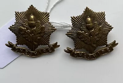 Cheshire Regiment Pair Of Brass Collar Badges • £14.99