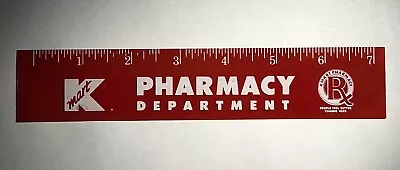 VINTAGE 7” PLASTIC RULER ADVERTISEMENT Kmart Pharmacy Department • $4.99