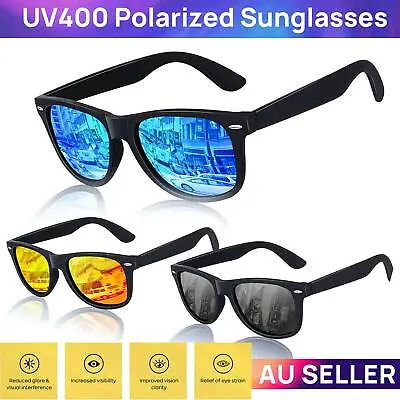 $8.75 • Buy Men Polarized Sunglasses Polarised Square Frame Sports Driving Sun Glasses UV400