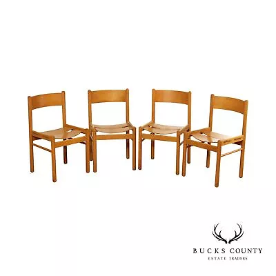 Midcentury ModernModern Set Of Four Oak Dining Chairs • $1195