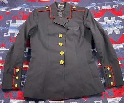 USMC WOMANS FEMALE US MARINE CORPS DRESS BLUES JACKET Coat DSCP UNIART SZ 10R • $69.99