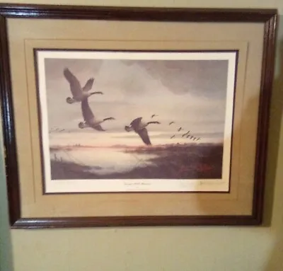 Lac Qui Parle Honkers By Les Kouba & Bud Grant Signed/Framed/Matted Artistsproof • $250