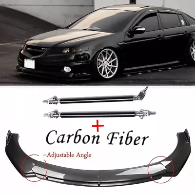 For 2004-2008 Acura TL Carbon Fiber Style Front Bumper Lip Spoiler Body Kit • $69.99