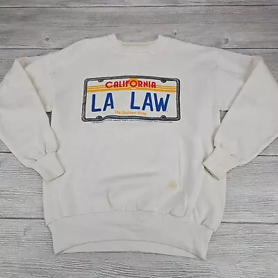 Vintage L.A. Law TV Show Sweatshirt Adult Sz Large California Made In USA 80s • $30.10