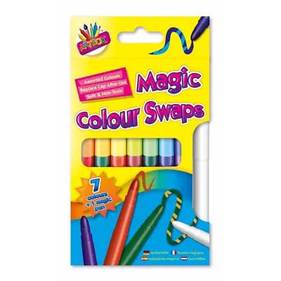 Artbox Magic Colour Swap Fibre Pen (Pack Of 8) Pens Assorted Colours Felt Tips • £2.49