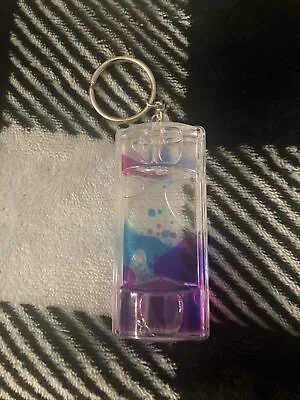 Fidget Toy Liquid Motion Lamp Keychain Pink And Blue • $3