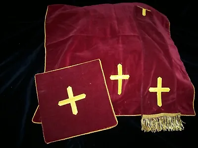 Vintage VEIL BURSE And STOLE - Liturgical Equipment. • $59