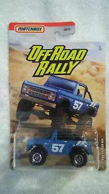 Matchbox 2019  Off Road Rally   '72 Ford Bronco 4x4 Blue • $27.89