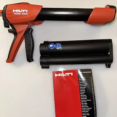NEW HILTI HDM-500 Hilti Epoxy Gun HDM 500 W/ HIT-CB 500 Black Cartridge & Manual • $89.99