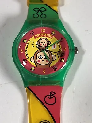 RARE Vintage Sanrio Monkichi Monkey Wrist Watch Water Resistant 1996 EUC • $68.99