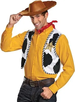 Adult Disney Official Woody Costume Kit For Men`s Toy Story Cowboy Fancy Dress • £32.99