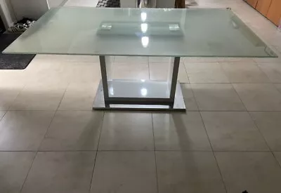 Sortino Furniture Frosted Glass Dining Table 6 Seater 1800 X 1000 • $100