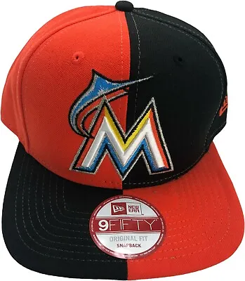 NEW ERA Miami Marlins 9FiFTY Snapback Two-Tone Adjustable Hat • $18