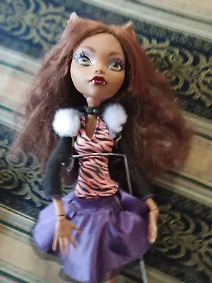 CLAWDEEN WOLF MONSTER HIGH FREIGHTFULLY TALL 18 INCH DOLL WITH STAND & PET Rare  • $38