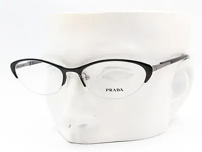 Prada VPR 54P FAR-1O1 Semi Rimless Eyeglasses Glasses Black 53-17-135  • $98.50