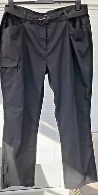 £8.50 • Buy Ladies Peter Storm Black Trousers With Belt Size 20R With 5 Pockets - BNWOT