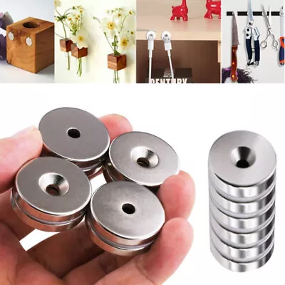 Neodymium Disc Countersunk Hole Magnets  Strong Permanent Rare Earth Magnets • $8.36