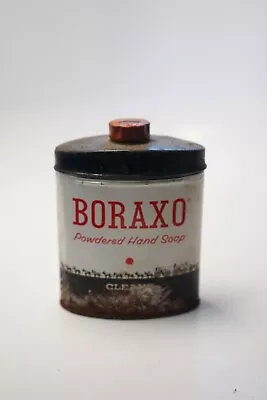 Vintage Boraxo Powdered Hand Soap Tin Can 8 Oz. Pacific Coast Borax Co NY & LA • $17.99