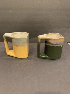 $25 • Buy Rodolfo Padilla Coffee Mug Art Studio Ceramic Drip Glaze Pottery Stoneware 4.5 