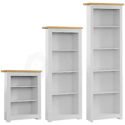 3 4 5 Tier Wooden Bookcase Shelf Shelving Tall Display Storage Wood Unit Stand • £54.99