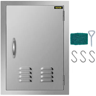 24 X17  Single Access Door 304 Stainless Steel Outdoor Kitchen BBQ Door W/Vents • $56.99