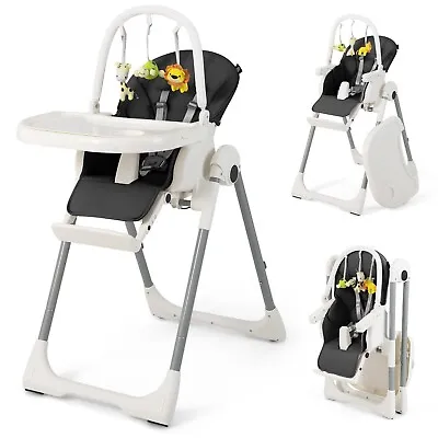 4-in-1 Baby High Chair Toddler Foldable Feeding Chair Adjustable Dining Chair • £72.95