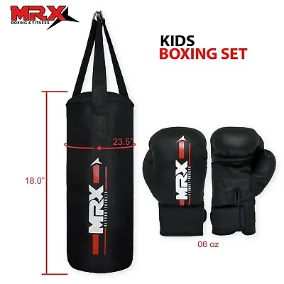 Kids Boxing Gloves Set Junior Punching Bag Mitts Muay Thai Training Sparring MMA • $49.99