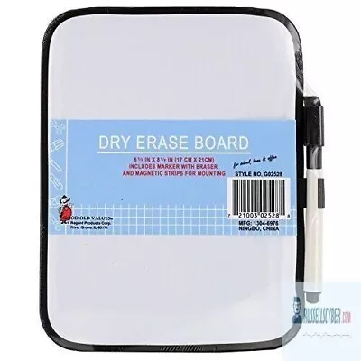 Dry-Erase 6-1/2  X 8-1/4  Whiteboard With Marker And Magnet Strips • $8.99