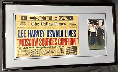 JFK Movie Memorabilia Autographed Gary Oldman Oswald Newspaper Kennedy Dallas • $3995