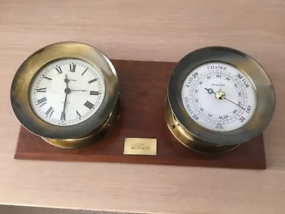 Vintage Ships Clock/barometer Working By Shortland Bowen Vgc • £12.50