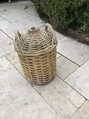 Antique Vintage Demijohn With Wicker Cover 40 Cm • $40