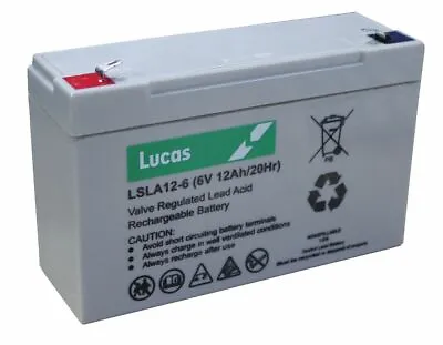 £21.25 • Buy 6V 12Ah (10ah) RECHARGABLE Battery, PEG PEREGO, FEBER, INDUSA -ELECTRIC TOY CARS