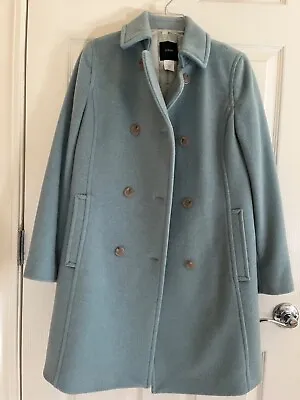 J CREW Cashmere Wool Coat Pastel Teal Size Petite 2P • $105