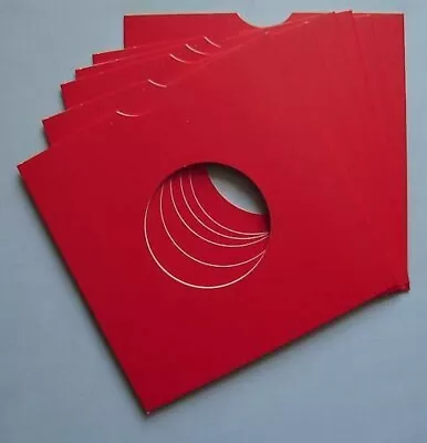 50 X 7'' Vinyl Red LP Card Record Cardboard Sleeves Album Cover High Quality HQ • £14.99