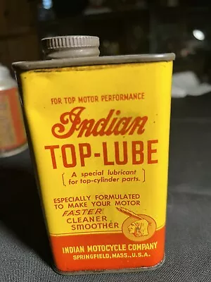 Rare Vintage Full Indian Motorcycle Top-lube Can. Oil Can   • $135