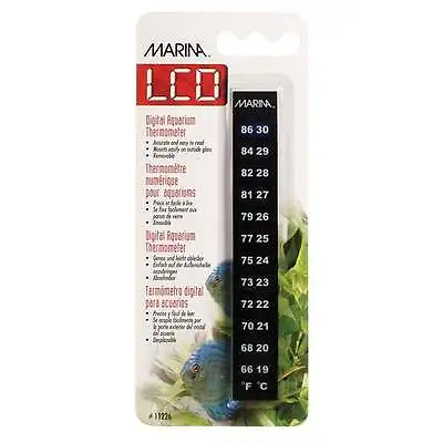 Marina Fish Tank Aquarium LCD Digital Thermometer Marine Tropical • £1.49