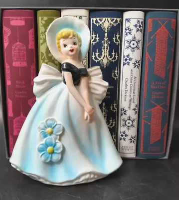 Ucagco Young Girl With Bonnet And Flowers Figurine - 1950's • $24.99