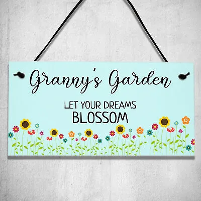 £3.99 • Buy Novelty Plaque Gift Granny's Garden Summerhouse Sign Garden Shed Home Decor